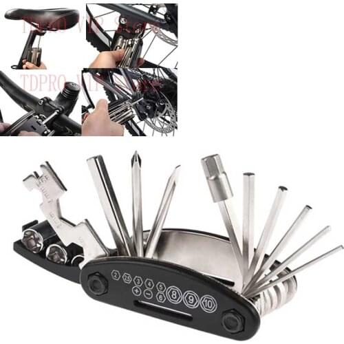 16 in 1 multi tool bicycle tool set outdoor tools Hex Spoke Cycling Screwdriver Tool MTB Mountain Cycling Bike Repair Tool