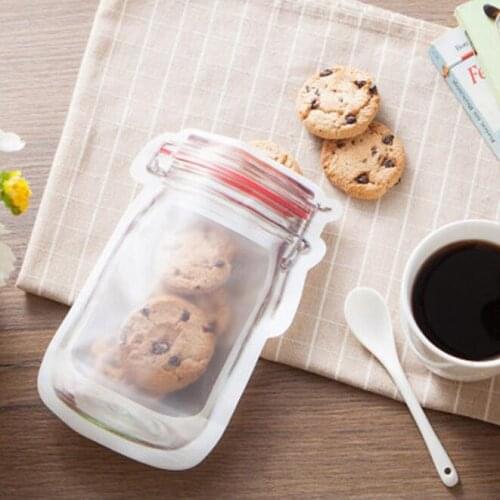 25pcs Zip Lock Plastic Bags Cookie Biscuits Snacks Gifts Packaging Supplies
