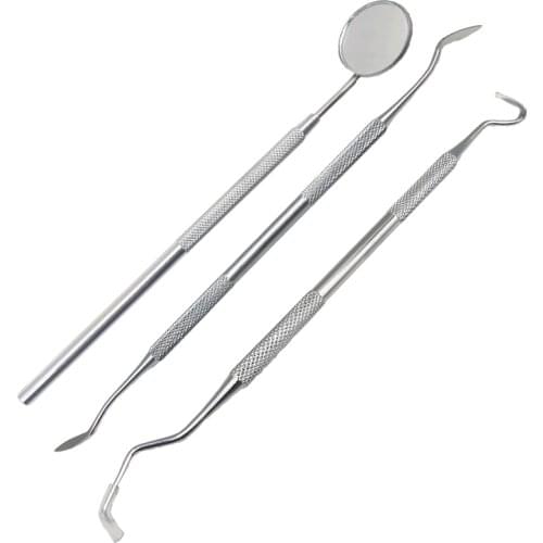 3Pcs Dental Loupes dental spatula Mirror probe Dental Laboratory Equipment Oral Care Tooth Cleaning Kit dental instrument