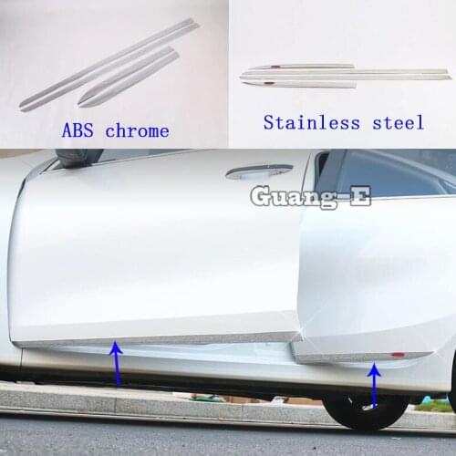 For Kia K3 Forte Cerato 2019 2020 Car Styling Side Door Body Trim Strip Molding Stream Lamp Panel Bumper Hoods Moulding 4pcs