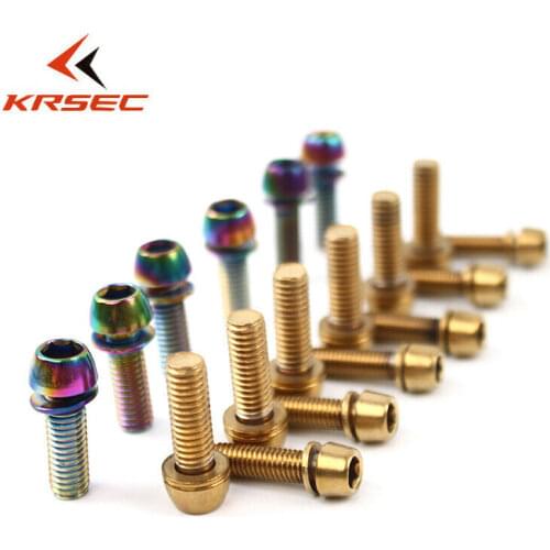 6pcs M6/M5 Stem Bolts 2 Colors Cycling Handlebar Stem Bolts Bicycle Fixed Screws Bicycle Stem MTB Accesorios