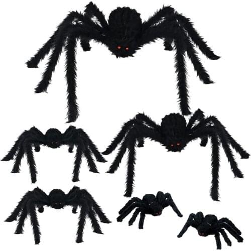 Halloween Spider Decorations 6Pcs Halloween Realistic Hairy Spiders Set For Halloween Decorations Indoor Outdoor Creepy