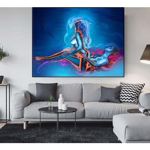 Abstract Naked Men and Women Art Canvas Painting Living Room Wall Art Poster Print Picture Modern Bedroom Room Home Decoration