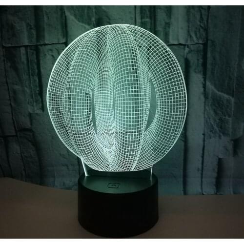 Abstract 3d Night Table Lamps Seven Colors Touch Remote Control 3d Lamp Manufacturer Direct Selling Design Desk Lamp