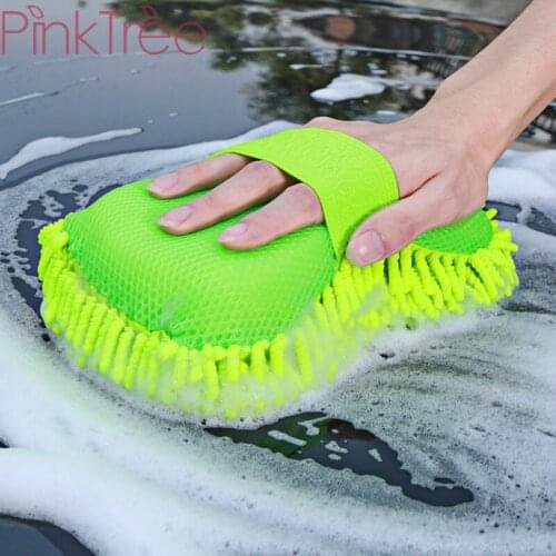 Car SUV Wash Sponge Maintenance Micro Fiber Chenille Anthozoan Mesh For Washing and Cleaning Auto Car Accessories