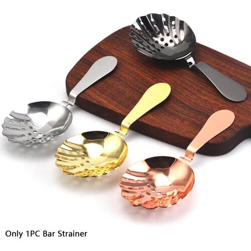 Accessories Mixologists Vintage Bar Strainer Julep Cocktail Bartender Ice Tool Spoon Shaker Shell Design Home Stainless Steel