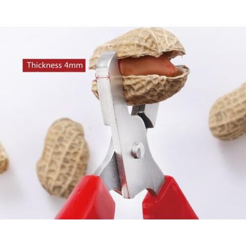 Household Peanut Shell Opener Stainless Steel Nut Cracker Melon Seeds Plier Pine Nuts Peeling Tool Gadget