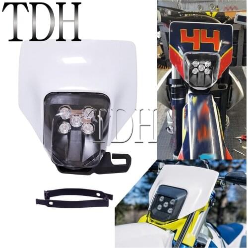 For FE TE 150 250 450 501 701 MX Dirt Bike LED Lighting Enduro Head Light Headlight Fairing Cover TE300 TE150 FE501 FE450 FE350