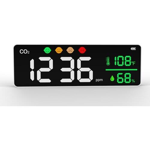DM128 DM1306 Professional Carbon Dioxide Detector Multifunctional Air Quality Monitor Gas Detector CO2 Tester CO2 Meter Monitor