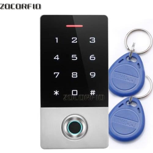 Keyless door lock Waterproof Fingerprint Access Control Cheapest Standalone Keypad Finger +RFID Card Door Entry