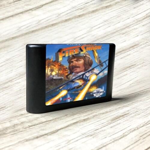 Fire Shark - USA Label Flashkit MD Electroless Gold PCB Card for Sega Genesis Megadrive Video Game Console