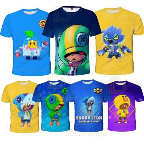 Children Crow Shoot Game 3D Print Tshirt Boys Clothing Browls T Shirt Star Girls Kids Leon Tops 2020 Shirt Boys Girls