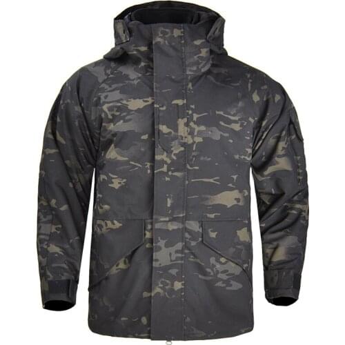 G8 Men Hiking Jackets Camouflage Thermal Thick Coat + Liner Parka Military Tactical Hooded 2in1 Jacket Waterproof Outwear Winter