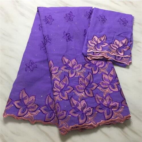 Hot Sale African Multi Color Dress Lace Fabric 2019 High Quality Punch Cotton Embroidery Swiss Voile Lace in Switzerland Wedding