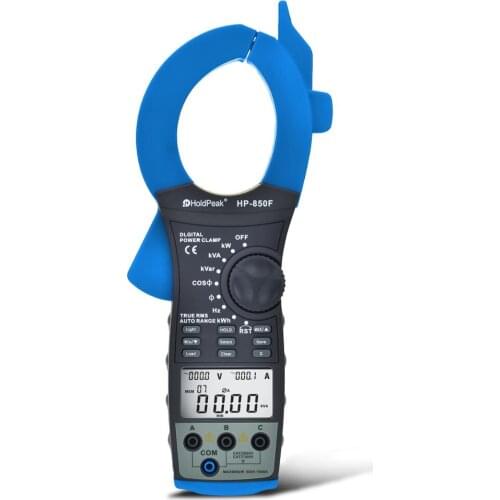 Power Meters HP-850F Intelligent Digital Three-Phase Power Clamp Table Data Interface USB Clamp Type Power Measuring Instrument