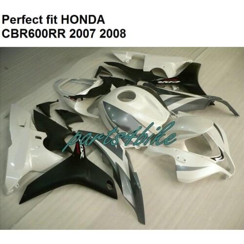 100% fit injection fairings for Honda CBR 600RR 2007 2008 white fairing kit CBR600RR 07 08 SZ66
