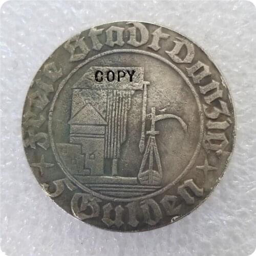 COPY REPLICA 1932-POLAND-5-GULDEN-DANZIG-COIN COPY