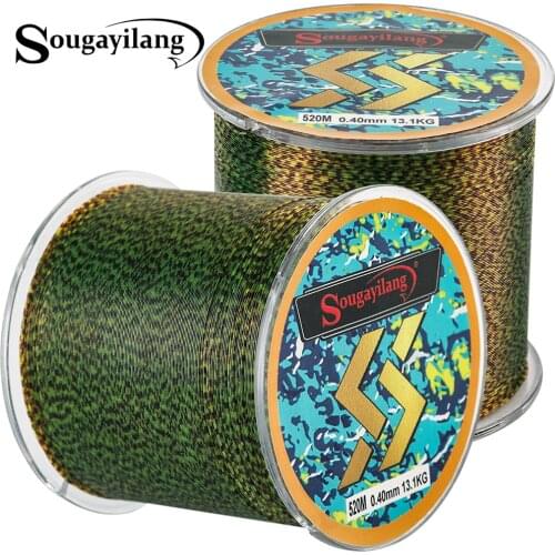 Sougayilang 150/520M Nylon Super Strong Fishing Line Durable Monofilament Rock Sea Fishing Line Thread Bulk Spool 0.14 To 0.47MM