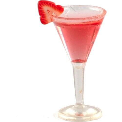 1Pcs 1/12 Dollhouse Miniature Accessories Mini Resin Cocktail Cup Simulation Drink Wine Glass Model Toy Doll House Decoration