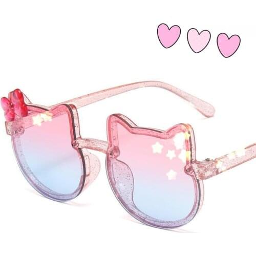 Fashion Cartoon Kitty Sunglasses for Children Boys Girls Ourdoor Child Glasses with UV400 Protection Sunglasses Women