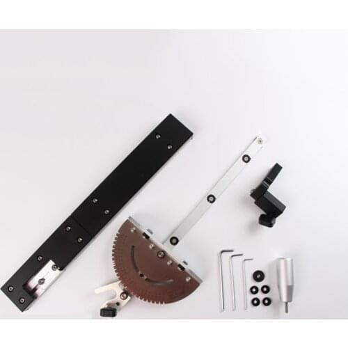 New Miter Gauge And Box Joint Jig Kit With Adjustable Flip Stop Aluminum Handle Wood Working DIY Tool Kit w Logo