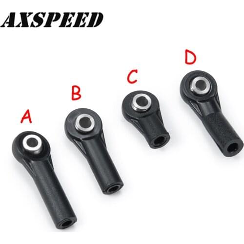 AXSPEED M3 Ball Joint Link Bar Rod Plastic Ball Head Tie Rod End for 1:10 Axial SCX10 II D90 RC Crawler Car Parts