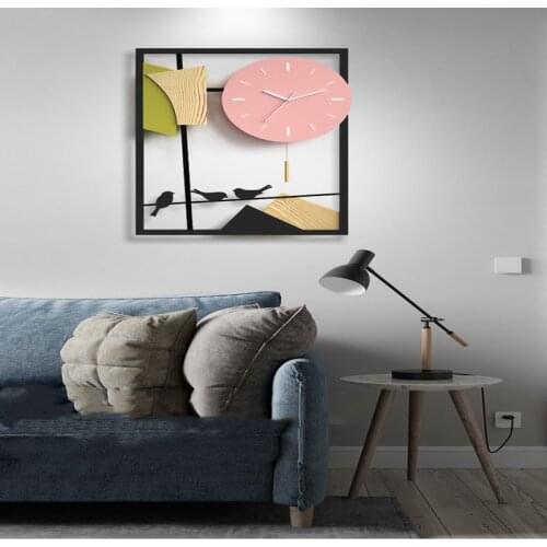 Nordic Minimalist Style Living Room Wall Clock Home Creative Personality Clock Modern Minimalist Decoration Wall Clock