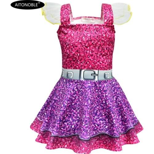 2020 Aitonoble New Spring-Summer Girls Beach Dress Girls Dress Sleeveless Princess Cosplay Dress Nightdress Bikini