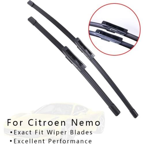 Front and Rear Wiper Blade for Citroen Nemo 2008 2009 2010 2011 2012 2013 Car Accessories Soft Rubber Windshield Wiper