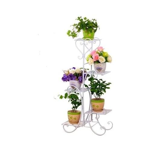 Flower Shelf Indoor Green Balcony Balcony Flower Stand Iron Hanging Orchid Rack Rack Living Room Floor Simple Flower Pot Stand