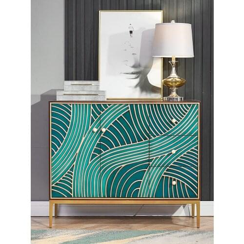 TT Solid Wood Entrance Cabinet Light Luxury Modern Curio Cabinet European Style Entrance Shoe Cabinet Chinese Style Hallway