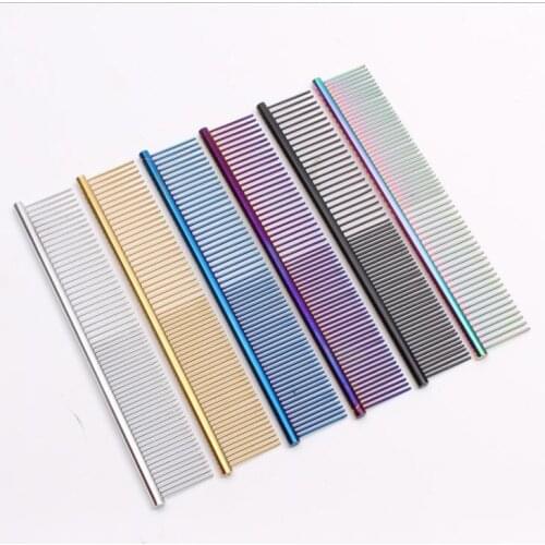 Comb for undercoat dogs Stainless Steel Pet Grooming Comb for Dogs and Cats Gently Removes Loose Undercoat, Mats, Tangles