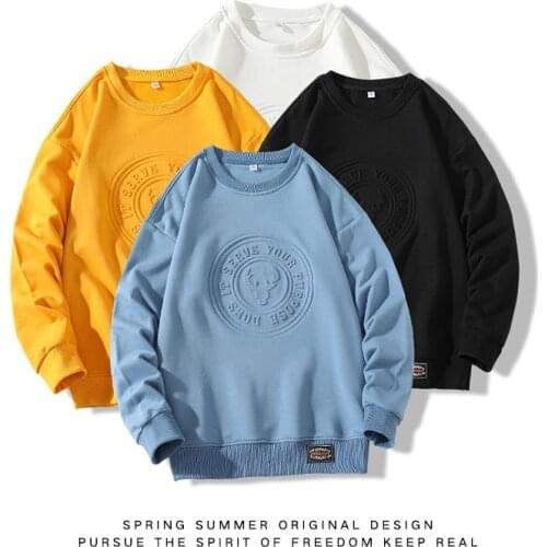 Men Street Crewneck Sweatshirt 2021 Autumn Japanese Harajuku Hip Hop Gothic Oversize Dark Grey Couple Casual Minimalist Hoodies