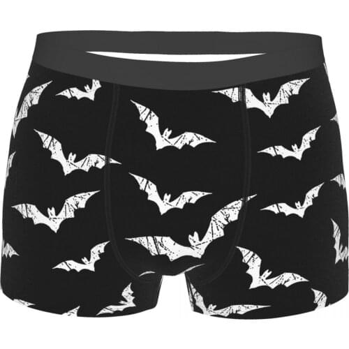 Bats Pattern Goth 1980s Subculture Rock Romance Underpants Cotton Panties Male Underwear Comfortable Shorts Boxer Briefs