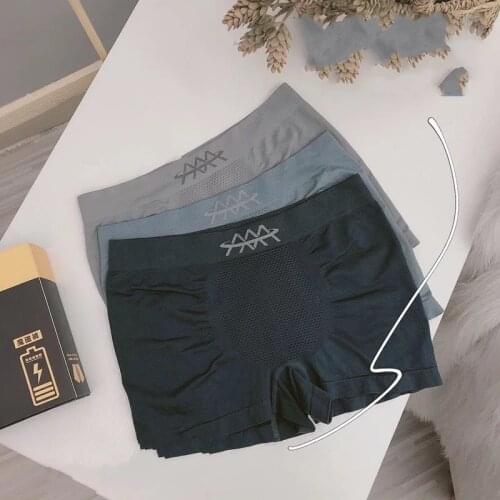 3pcs/box Mens Magnetic Therapy Underwear Men Enlargement Underpants Health Boxer Shorts Tourmaline Prostate Breathable Pants