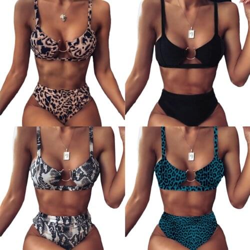 S-2XL Sexy Print Swimwear Women Bikini Set 2021New Push Up biquini Female Swimsuit Brazilian Bathing Suit bathers Beach Swimming