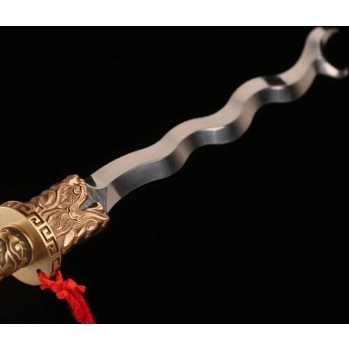 1/6 Scale Handmade Spear Three Kingdoms ZhangFei Dragon Head Snake Sword Weapons Hero Courage Of The Three Kingdoms