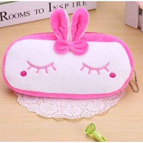 1Pcs Kawaii Pencil Case Cartoon plush Gift Estuches School Pencil Box Pencilcase Pencil Bag School Supplies Stationery make up