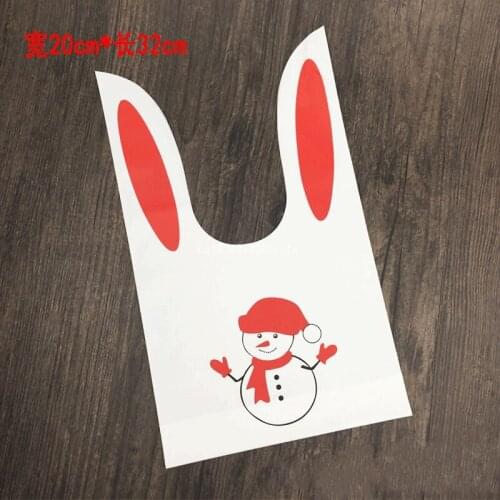2000pcs Cute Rabbit Ear Cookie Bags Gift Bags Candy Biscuits Bag Snack Baking Package Easter Gift Event Party Supplies