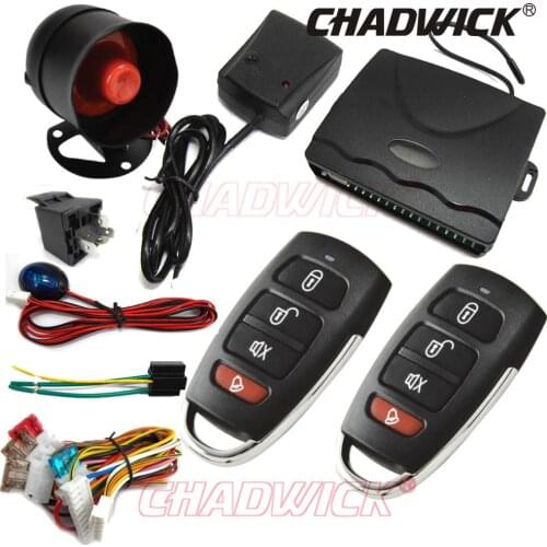 2018 NEW car alarm systems security Protection 12v DC Keyless Entry Siren 2 Remote Control Universal 1 way Burglar 8101 CHADWICK