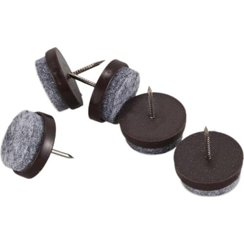 50pcs Chair Leg Floor Felt Pad Skid Glide DIY Nail Protectors 22mm