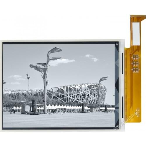 6inch E-Ink raw display for Raspberry Pi with 1448×1072 high definition black/white 16 gray scale without PCB