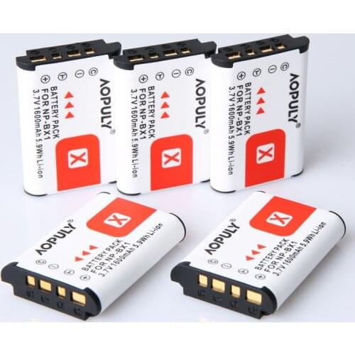 5*1600mAh NP-BX1 BX1 Camera Batteries pack For SONY DSC RX1 RX100 RX100iii M3 M2 RX1R WX300 HX300 HX400 HX50 HX60 GWP88 PJ240E
