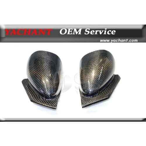 Car-Styling Auto Accessories Carbon Fiber Side Mirror Caps Fit For 03-05 Lancer Evolution 8 Evo 8 WRC Style Mirror Cover Frame