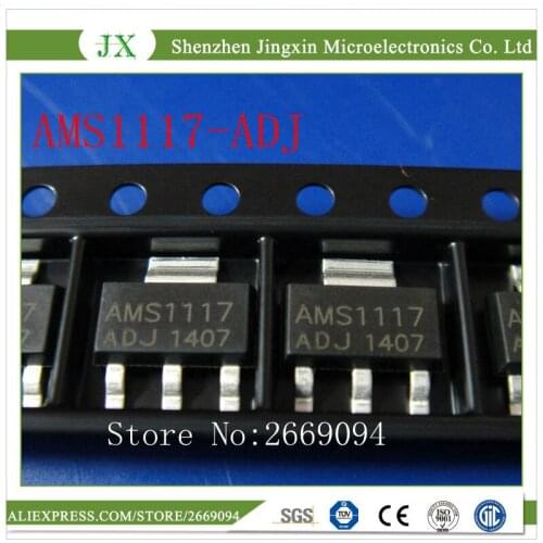Free Shipping 200PCS/LOT Original AMS1117-ADJ SOT223 AMS1117-ADJ AMS1117 LM1117 1117 Voltage Regulator SOT-223