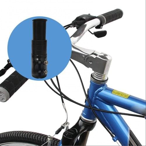 Black Aluminum Alloy Extension Durable Supplies 124/138mm Road MTB Bike Stem Rise Up Handlebar Bicycle Riser Adapter Extender