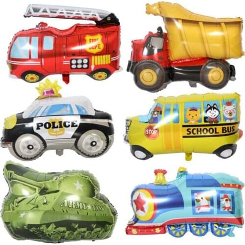 Childrens Day Birthday Party Decoration Ball Cartoon Tank Aircraft Submarine Astronaut Aluminum Foil Balloon Car Toy Balloon