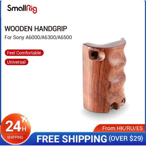 SmallRig Design Wooden Handgrip For Sony A6000/A6300/A6500 ILCE-6000/ ILCE-6300/ILCE-6500 Camera Cage With M4 Screws -1970
