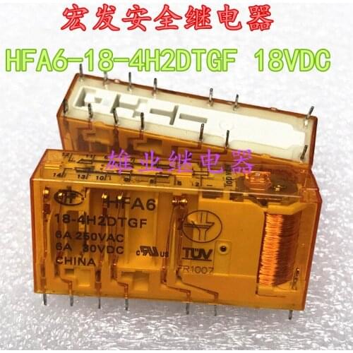 HFA6-18-4H2DTGF 18VDC 10PIN Relay 6A