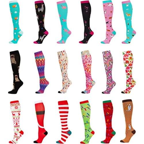 Compression Socks Women & Men Best For Running Athletic Crossfit Flight Travel Nurses Outdoor Cycling Long Pressure Stockings